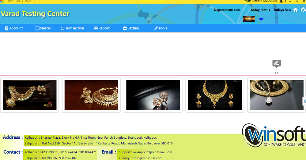 Gold Jewellery Showroom ERP (Goldwin)